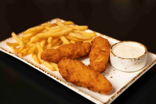 Chicken strips with french fries